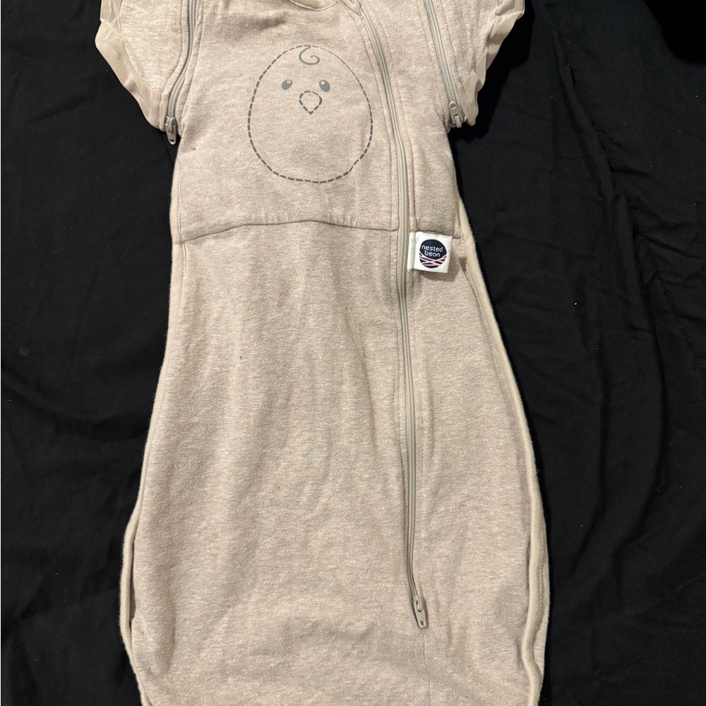 Nested Bean Tan Baby Swaddle with Zipper